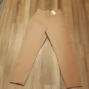 NWT Express XS Curvy High Waisted Columnist Tan Ankle Pant